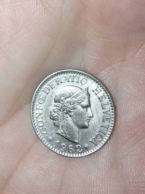 Switzerland 10 Rappen 1962 coin like new