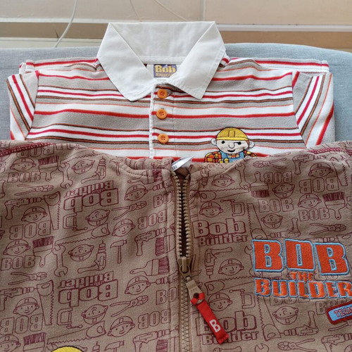Bob the Builder boys' set size 122, polo shirt and hoodie jacket