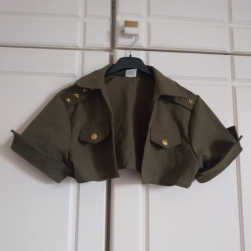 Artpro bolero military style khaki with gold details, like new, size M