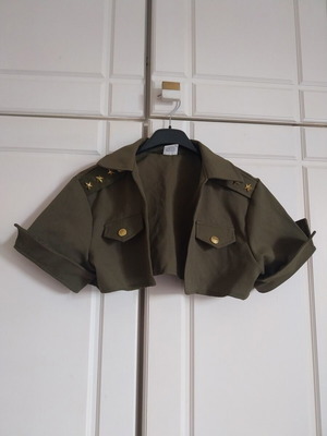 Artpro bolero military style khaki with gold details, like new, size M