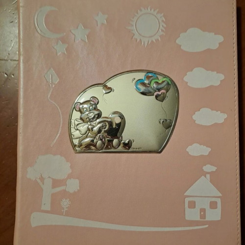 Photo album used for girl, leather with silver decoration