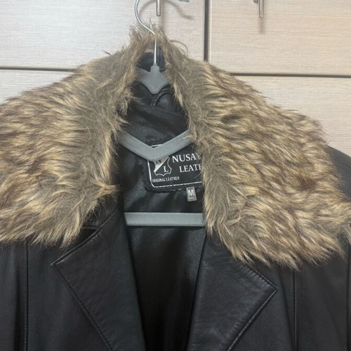 Zara fake fur coat collar removable, new beige brown