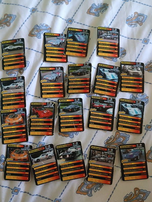 Top Trumps Super Cars card game used, 19 cards