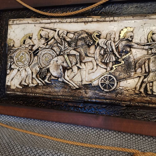 Wall painting used embossed, size 40x100 cm