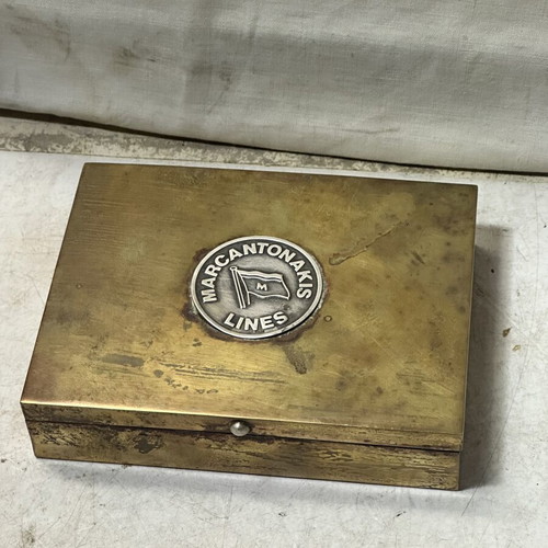 Vintage Marcantonakis Lines bronze case with 925 silver emblem, used