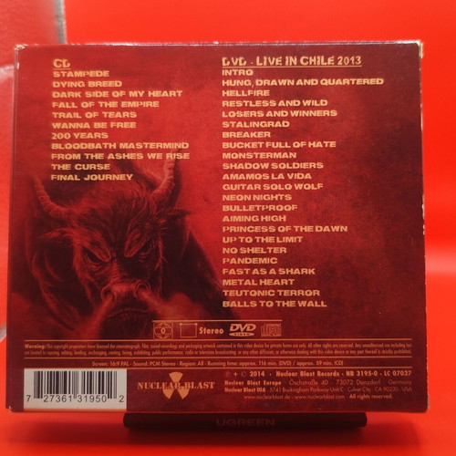 Accept Blind Rage Limited Edition Digipak CD and DVD