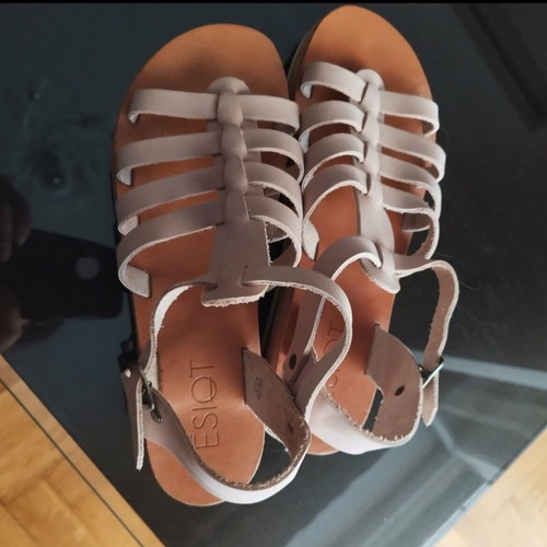 Esiot beige platform sandals, size 39
