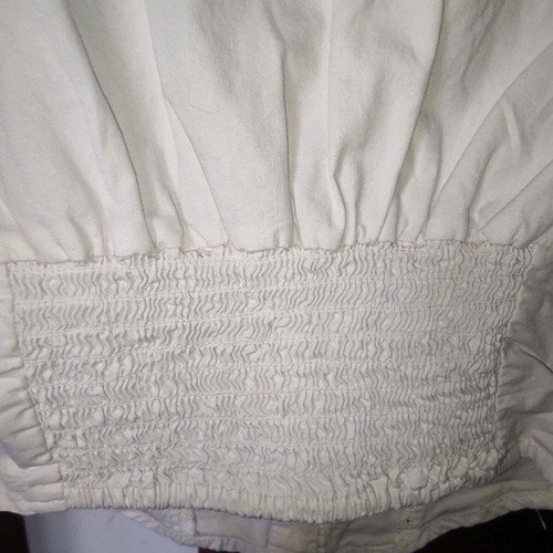 Corset Style Button Up Shirt H&M used, XS, off white cotton