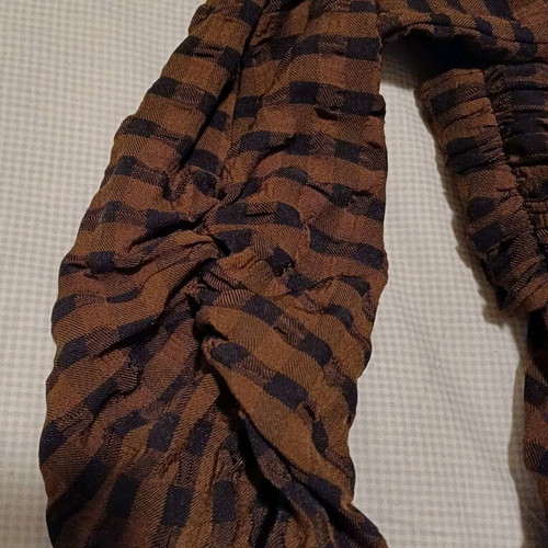 Zara dress like new with checkered pattern and pleats