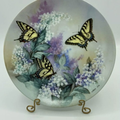 Decorative plate Bradex W.S.George "On Gossamer Wings" Lena Liu 1988-1989 new