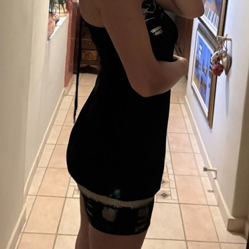 Vintage dress like new, black and gold, size M
