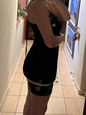Vintage dress like new, black and gold, size M