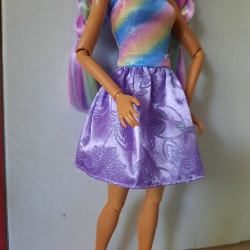 Barbie Extra #5 Rainbow Braids doll used, articulated body