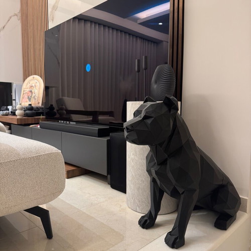 Pitbull modern decorative statue used, 50cm height