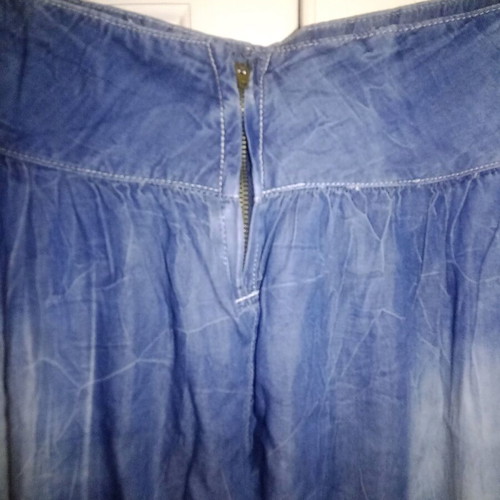 Bon Parfumeur wide-leg denim pants used, size XL, blue