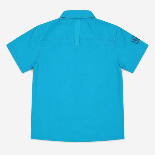Oldport Boys' Short Sleeve Shirt 140 cm 10 Years Like New, Turquoise