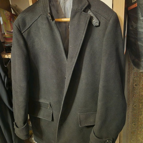 Men's Montgomery Duffle Coat used, black, size L to XL