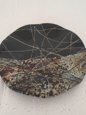 Glass platter 17cm new