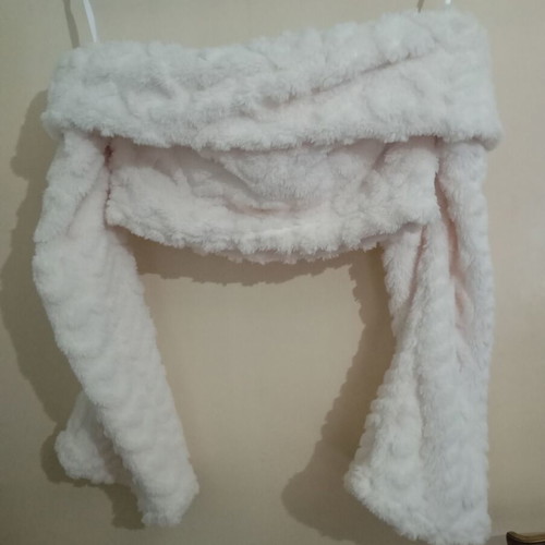 Short pullover with hearts white new