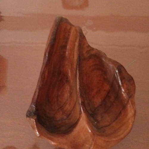 Wooden pipe case with handmade pipe like new