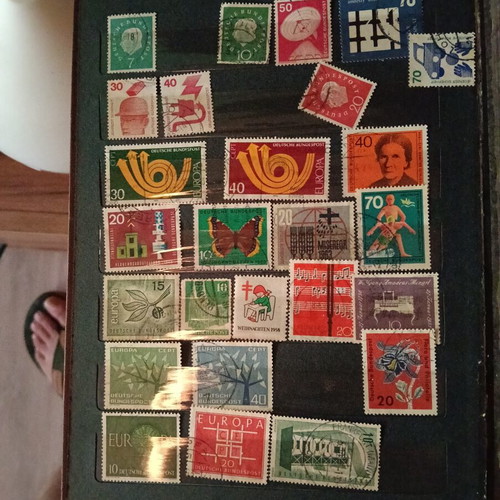 Stamp collection used, 2 pages
