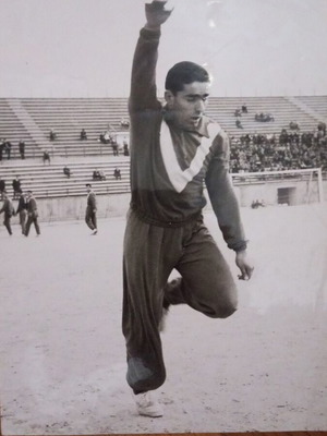 Olympiacos player photos used, set of 6 vintage pictures