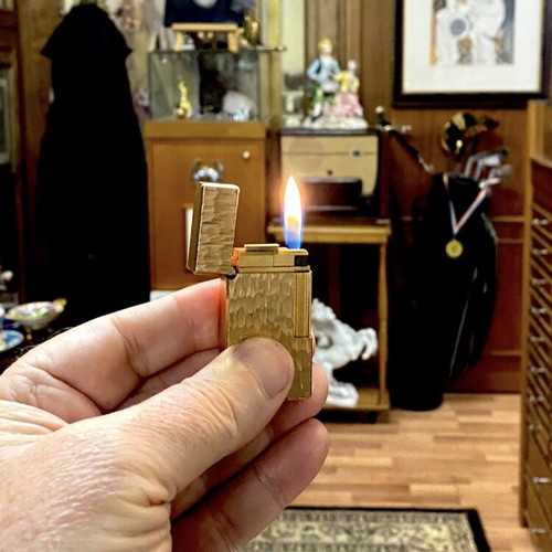 Flaminaire lighter used, gold vintage 1980s