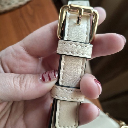 Twinset crossbody bag like new, cream with gold chain detail