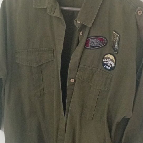 Zara olive shirt jacket small like new with pockets