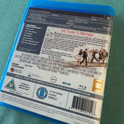 High School Musical movie pack 3 DVDs and 1 Blu-ray like new with subtitles