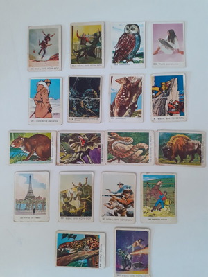 Cards with Various Old Chewing Gum Images used