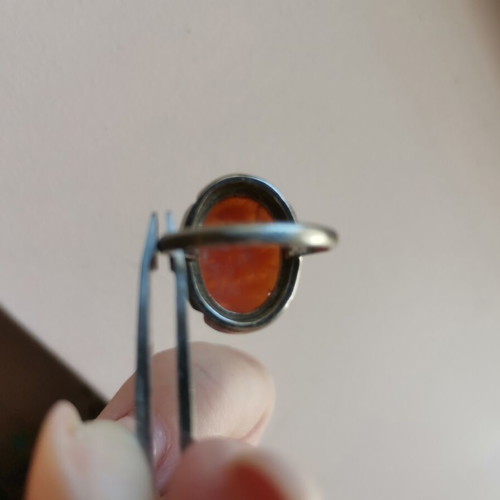 Cameo ring 800 silver vintage, like new, Three Graces design