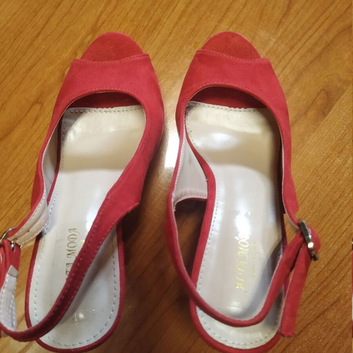 Alta Moda red suede sandals used, size 38