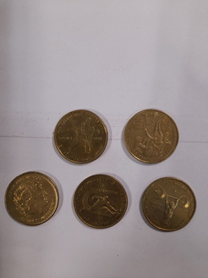 Κέρματα των 100 δρχ μεταχειρισμένα, πακέτο 5 διαφορετικά