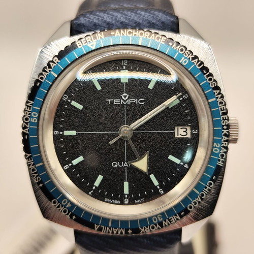 Tempic vintage men's wristwatch, new old stock