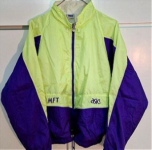 Ρέτρο 90s rave vintage φούτερ jacket ASICS μεγέθους Medium (προς Large)