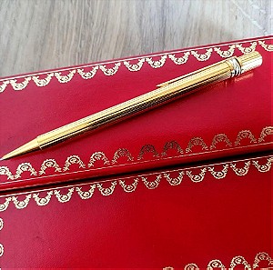 Must de Cartier Trinity Gold Plated Ballpoint Pen Made in France ΕΠΙΧΡΥΣΟ ΣΤΥΛΟ