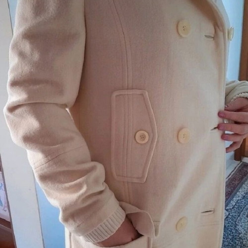 Mango white coat like new, size L