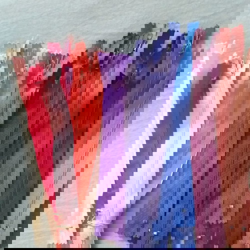 Plastic zippers 18 cm, pack of 50, new