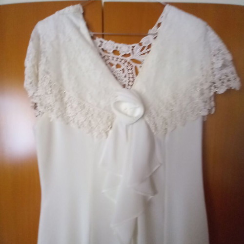 Vintage wedding dress like new, small, white and beige, Speed USA