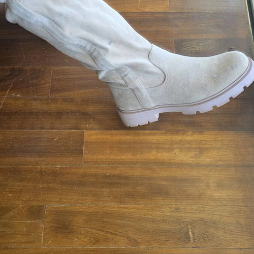 Suede tall beige boots size 40 new