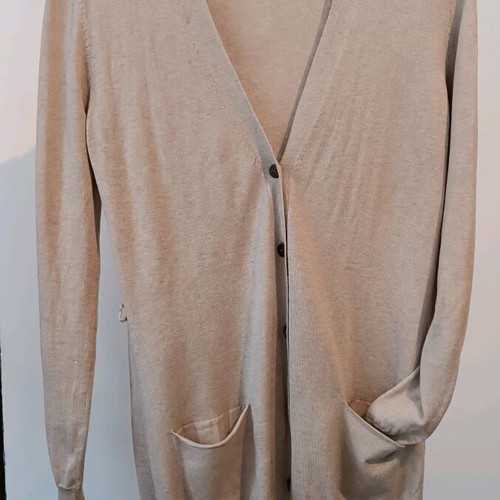 Massimo Dutti cardigan like new, cashmere, cotton and silk, beige