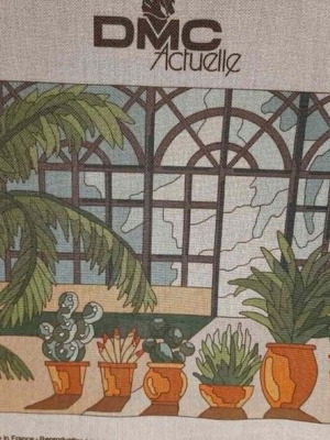 DMC Actuelle stamped canvas for embroidery La Serre, new