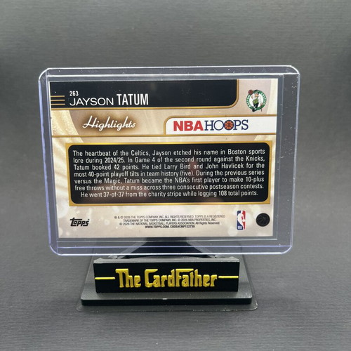 Jayson Tatum /275 Highlights NBA Topps Hoops card Boston Celtics