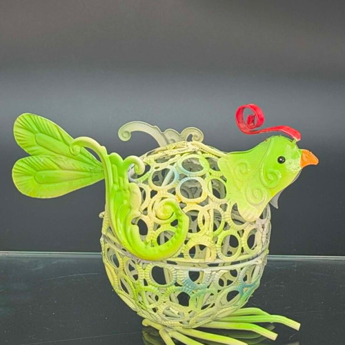 Espiel Handmade Metal Bird Vintage 2000 Like New 19x13 cm