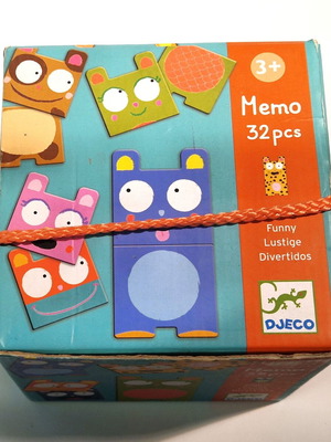 Djeco memory games with 32 pieces and Mix and Max used