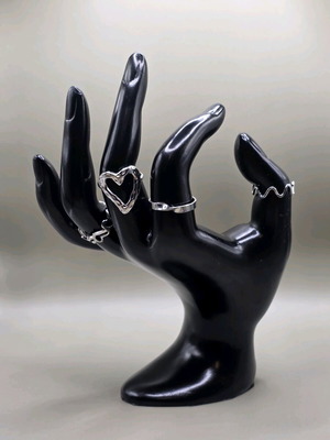 Silver ring set handmade, new