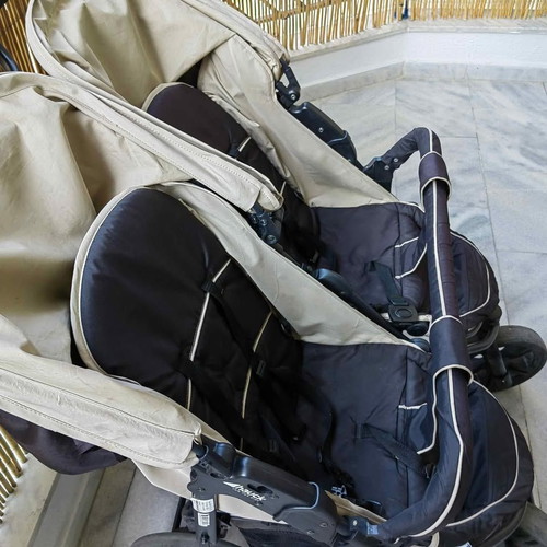 Hauck Duo Roadster Twin Stroller used with accessories