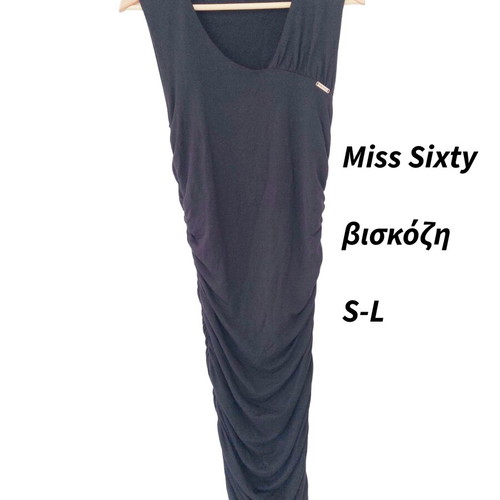 Miss Sixty Maxi Dress black viscose size L like new