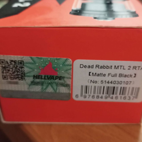 Dead Rabbit MTL 2 RTA like new with Aspire Odan Mini gift